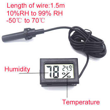 Ψηφιακό θερμόμετρο υψηλής ακρίβειας Υγρόμετρο για Reptile Turtle Terrarium Aquarium Tank Accessories Temperature Humidity