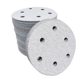 6 auguga auto lihvimispaber, pneumaatiline ümmargune poleerimispahtel, isekleepuv veski, valge sametine tagakülg, 10 tk, 5 tolli