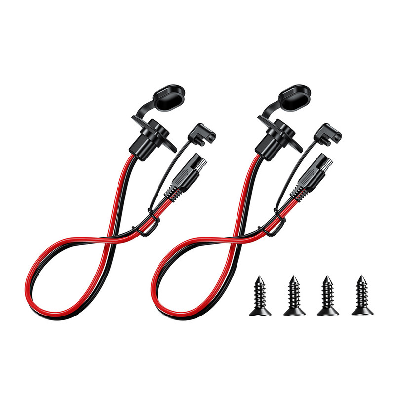 2PC 12AWG 30CM SAE strujna utičnica SAE vodootporna brza montaža na ploči Univerzalni ugradbeni konektor za moto bateriju