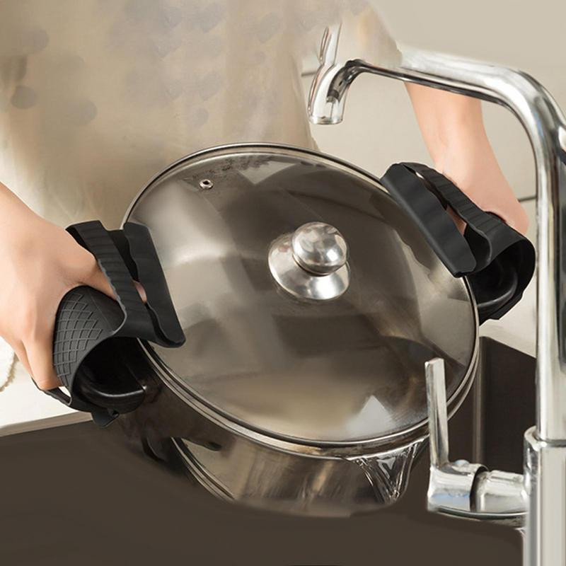 Θήκη σιλικόνης Θερμής λαβής Ανθεκτική στη θερμότητα Θήκη κατσαρόλας Μίνι Γάντια φούρνου Ανθεκτική στη θερμότητα Θήκη μαγειρέματος σιλικόνης για μαγείρεμα