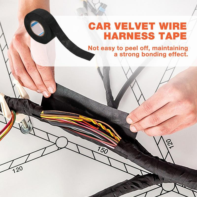 Karščiui atspari lipni audeklo audinio juosta, skirta automobilio automobiliniam kabelių pynimui Apsauginė juosta Lipni laidų juosta