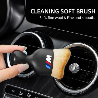 Păr alb super moale Perie de curățare a mașinii Instrumente electrostatice de îndepărtare a prafului interior pentru BMW E90 E60 E71 F30 F20 F10 E70 G30 E87