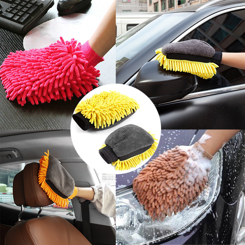 Chenille Rukavice za pranje automobila Brisači od mikrovlakana Spužva za automobil bez ogrebotina Čišćenje u autopraonici Coral Velvet dvostrani alat za čišćenje automobila