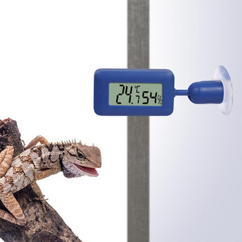 Мини дигитален термометър за влечуги Въртящ се на 360 градуса светещ хигрометър за гущери, змии, влечуги, домашни любимци
