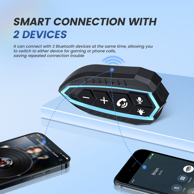 Căști pentru cască de motocicletă Bluetooth 5.0 EDR 3 buc. Înlocuiește cadru Căști fără fir Căști IP67 Reducere Roise Impermeabil