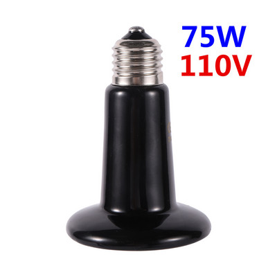 Naminių gyvūnėlių roplių tolimųjų infraraudonųjų spindulių keraminė šildymo lempa 110V/220V šilumą spinduliuojanti lemputė 25W 50W 75W 100W 150W 200W gyvūnų liuko šildymas