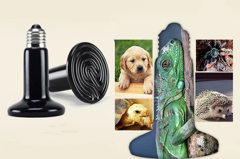 Naminių gyvūnėlių roplių tolimųjų infraraudonųjų spindulių keraminė šildymo lempa 110V/220V šilumą spinduliuojanti lemputė 25W 50W 75W 100W 150W 200W gyvūnų liuko šildymas