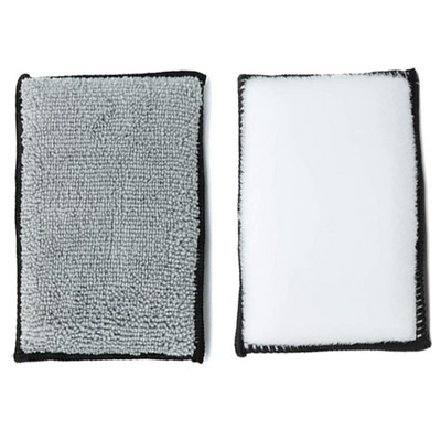 1/2/4Pcs Auto Interior Fleece Scrubbing Sponge за пластмасова кожена кола за почистване на микрофибърна кърпа Восъчна гъба Инструменти за почистване на автомобили