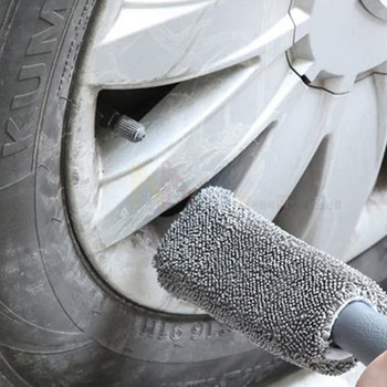 Нова автомивка Четка за почистване на автомобили Микрофибърна четка за джанти за багажник Мотоциклет Четка за авто детайли Автомобилни аксесоари
