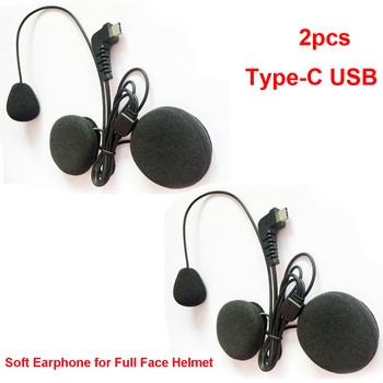 Type-C USB високоговорител за микрофон за BT-S2 BT-S3 мотоциклет Bluetooth домофонни слушалки Интерфон за отворена каска Каска с пълно лице