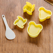 1 set DIY Sushi Mold Onigiri Maker cu lingură PP antiaderent DIY Triunghi Orez Minge Sushi Maker Sushi Maker Instrument Kit de Mucegai Bento Tools