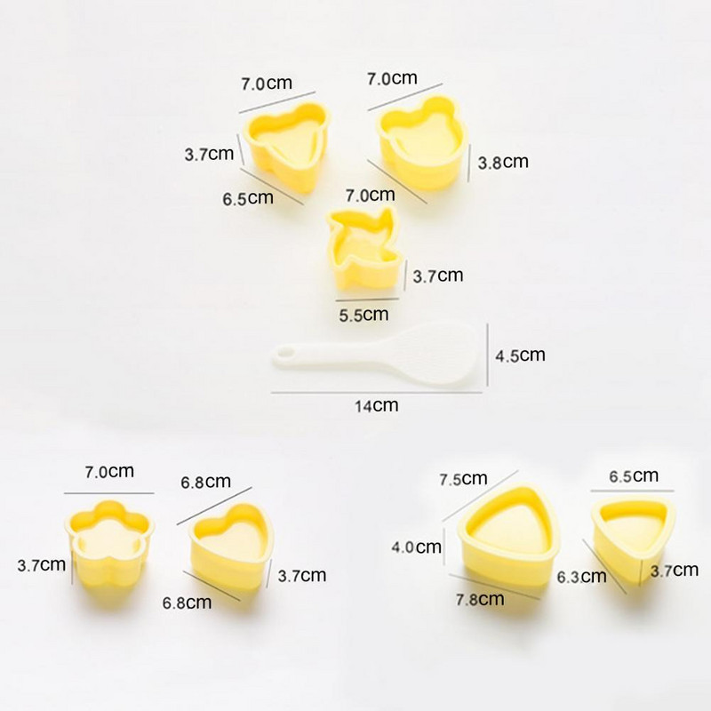 1 set DIY Sushi Mold Onigiri Maker cu lingură PP antiaderent DIY Triunghi Orez Minge Sushi Maker Sushi Maker Instrument Kit de Mucegai Bento Tools