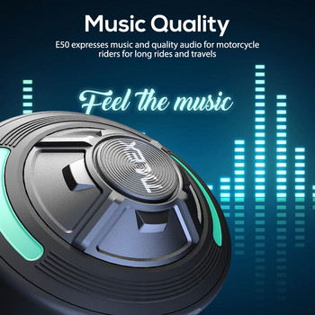 Ακουστικά κράνους μοτοσικλέτας OPENEAR E50 με 380 mAh 8 ώρες εργασίας Ακουστικό μοτοσικλέτας Bluetooth 5.0