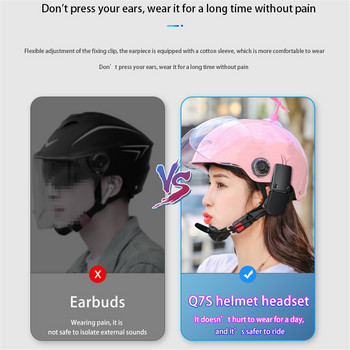 Νέο ακουστικό Q7 Bluetooth κατά των παρεμβολών για κράνος μοτοσικλέτας Hands Free Ακουστικά κράνος μοτοσικλέτας Ακουστικά 900mah