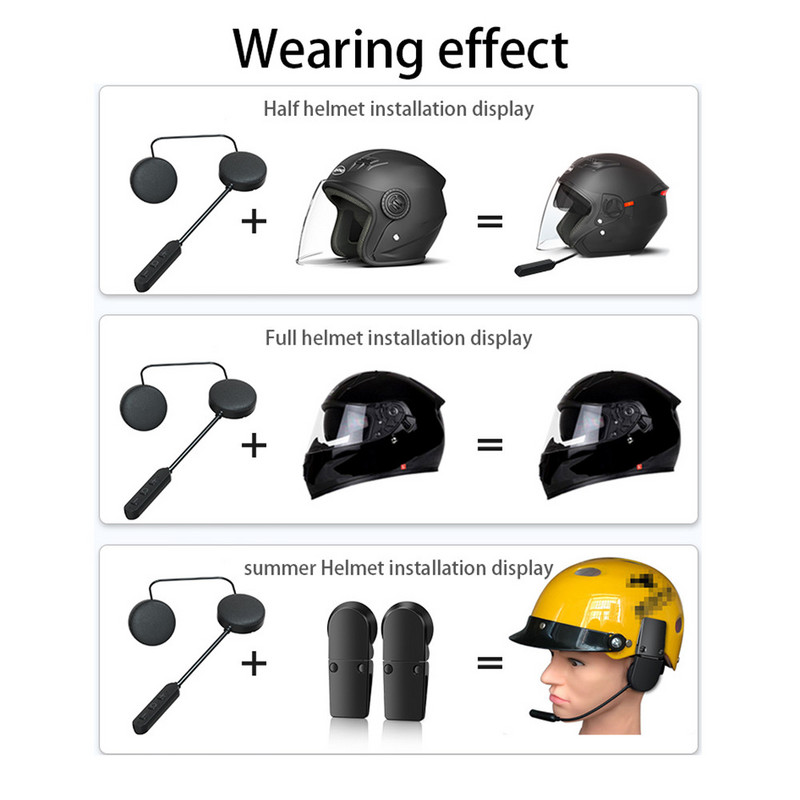 Noul căști Bluetooth Q7 anti-interferență pentru cască de motocicletă Căști mâini libere Căști pentru cască de motocicletă 900 mah