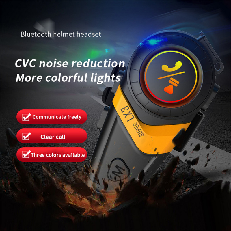 Motociklistička kaciga Slušalica Bluetooth 5.0 Bežične slušalice 1200mAH Handsfree Pozivi Stereo slušalice za motocikl protiv smetnji