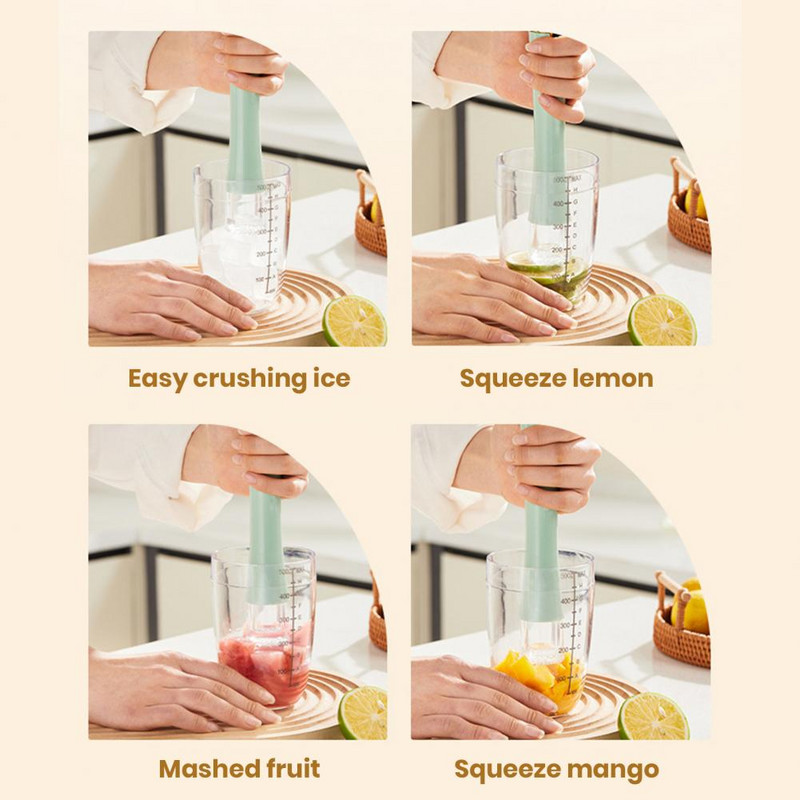 Χρήσιμο Ice Hammer Convex Nail Surface Grade Food Grade Φιλικό προς το περιβάλλον ραβδί ανάμειξης κρασιού φορητό κοκτέιλ Muddler Ice Masher Mash