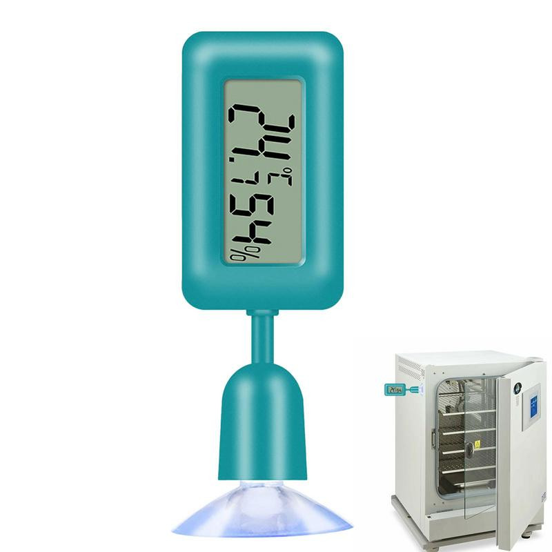 Mini roomajate termomeetri niiskusmonitor, 360 kraadi pöörlev helendav iminapa hügromeeter sisalikele madudele ämblikele