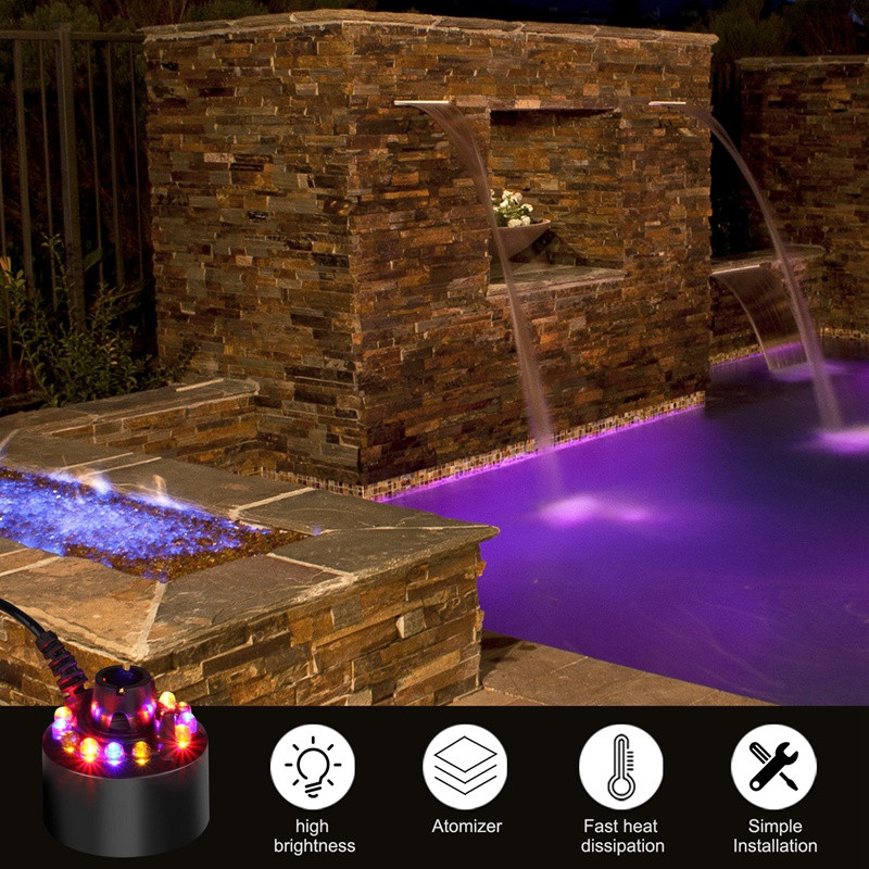 Producător de ceață, Fântână interioară Mister Foggers, Atomizator de aparat de ceață pentru iaz mic, umidificator de aer pentru Halloween, Crăciun