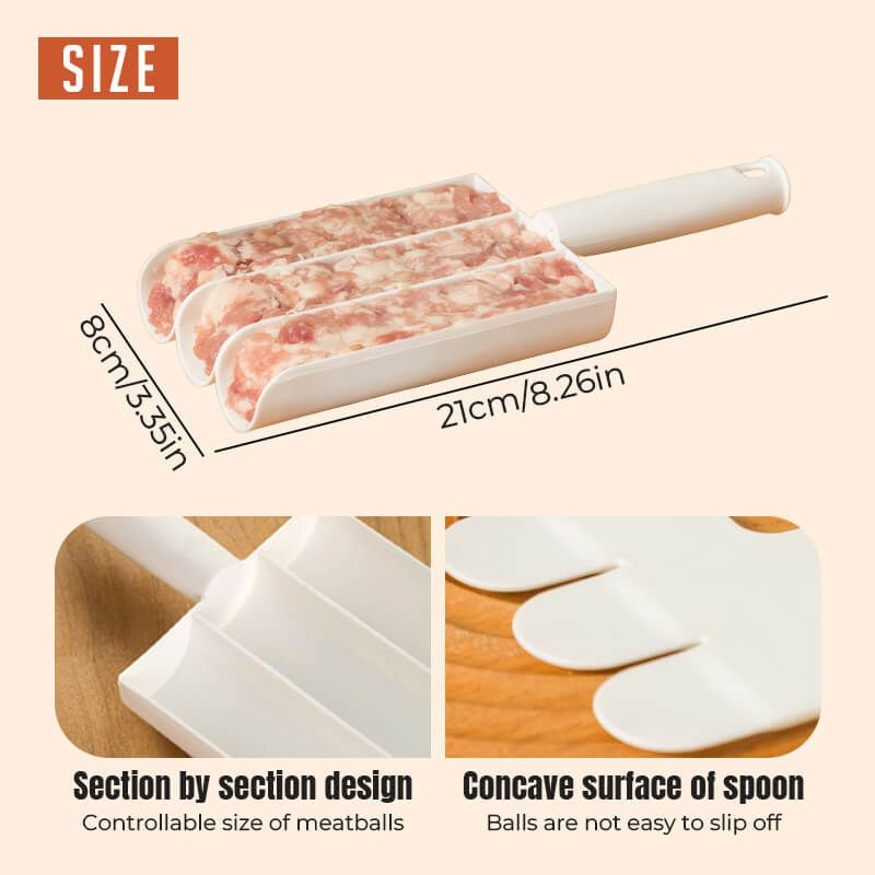 Loominguline köök kolmekordne lihapallide küpsetusmasin lihapallide valmistaja plastist mugav lihapallide vorm Kodu DIY Kasulikud lihapallide kalapallide komplektid