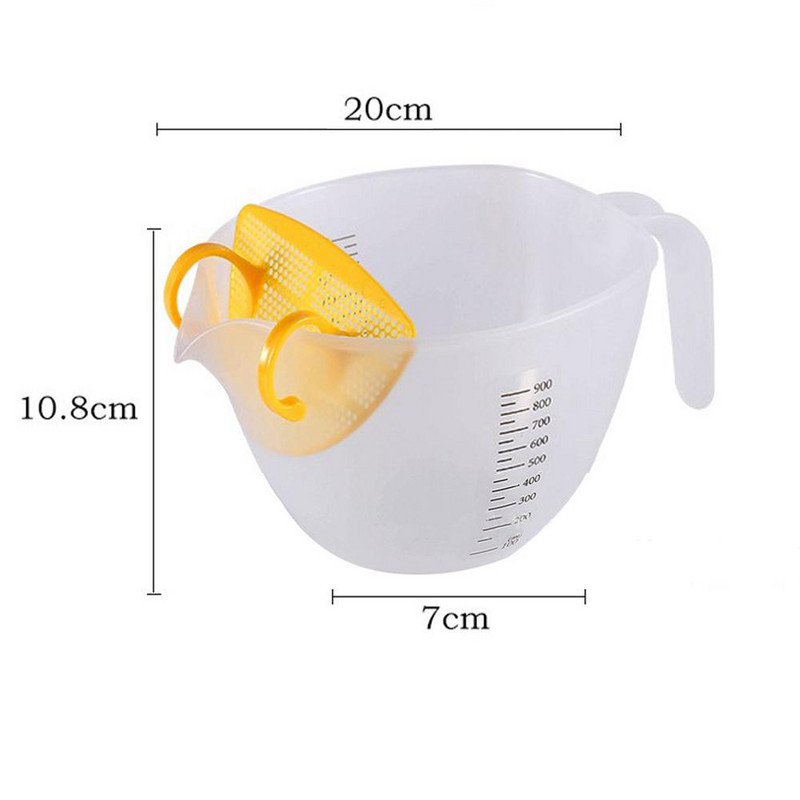 2023 Prozirna vaga Mjerna posuda Filter Kuhinjsko kuhanje Alat za pečenje za pranje riže Kuhinjski pribor