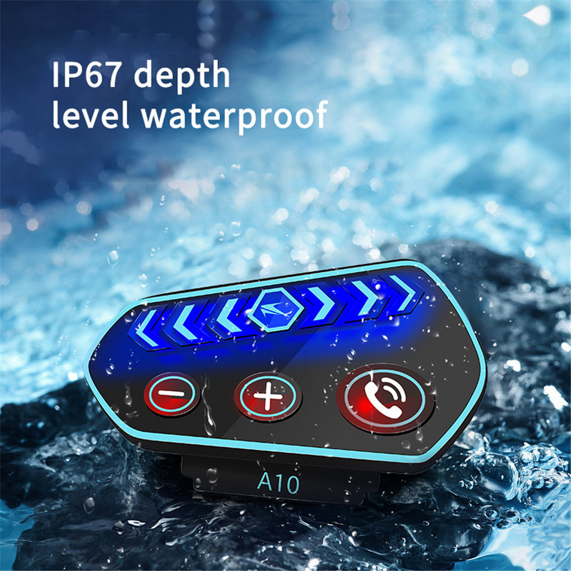 2022 m. A10 motociklo šalmas, belaidė ausinė