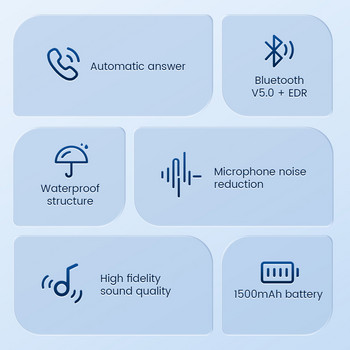 GEARELEC Bluetooth слушалки за мотоциклетна каска IP65 Водоустойчиви ANC безжични BT5.0 слушалки Поддържат Hands Free Calling Music