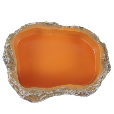 Hüllő terrárium konténer lánctalpas kisállat etető edény tányér vizes tál akváriumi féreg táplálékgyanta kőetető