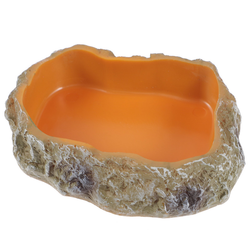 Hüllő terrárium konténer lánctalpas kisállat etető edény tányér vizes tál akváriumi féreg táplálékgyanta kőetető