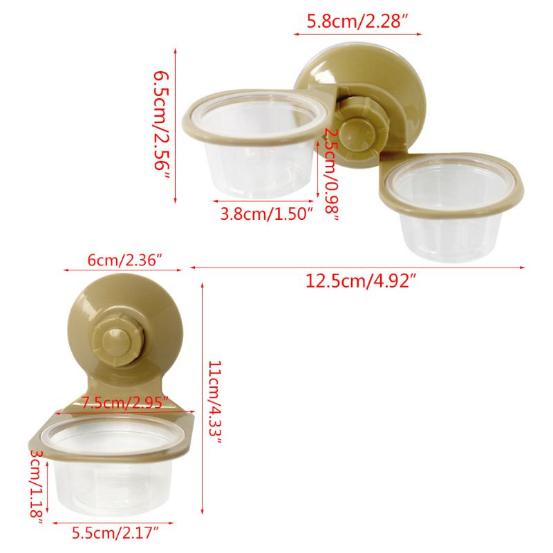 Ventuză pentru apă pentru reptile, hrănitor pentru hrană, pentru agățat pe perete, bol de hrănire, cutie de reproducție pentru păianjeni, oală, hrănitori de reproducție pentru terariu C42