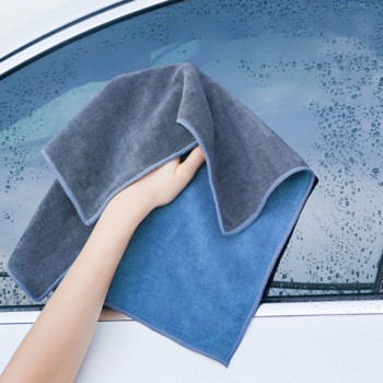 35x75cm Двустранна микрофибърна кърпа за миене на кола Мека кърпа за сушене Силна водопоглъщаща плътна кърпа за почистване на каросерията