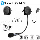Bluetoothi mootorratta kiiver peakomplekt juhtmevaba BT5.2 stereokõrvaklapi kõlarite tugi Automaatne vastamine vabakäeseadmega helistamismikrofon