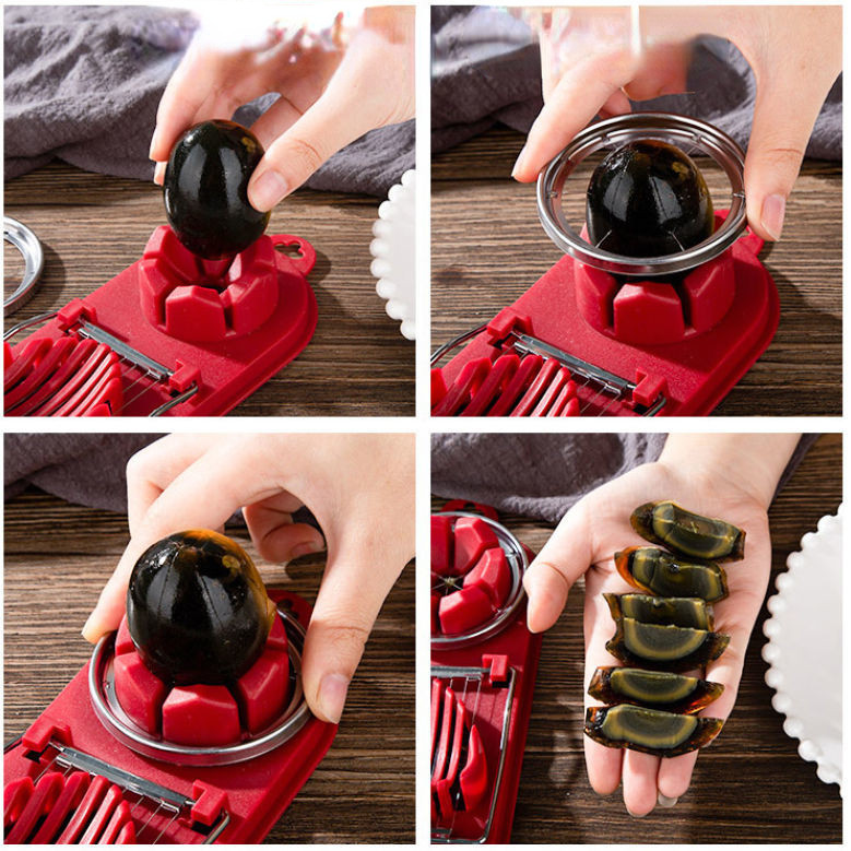 1PC tăietor de ouă artefact bucătărie multifuncțional din oțel inoxidabil tăietor de ouă fantezie Songhua ou conservat petale tăiate despicat