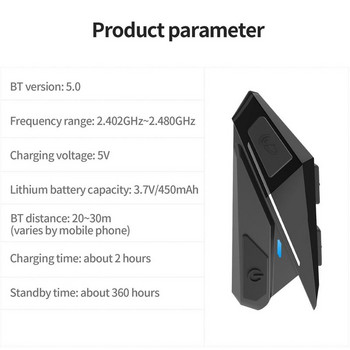 Слушалки за мотоциклети Автоматично отговаряне на телефонни обаждания Hands Free Слушалки за ски каска Blue-Tooth 5.0 Музикален плейър с шумопотискане FM
