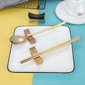 Bețișoare din oțel inoxidabil 304 Suport Bețișoare Pernă Ustensile creative de masă Bețișoare de mâncare Suport de odihnă Veselă de bucătărie ZC609