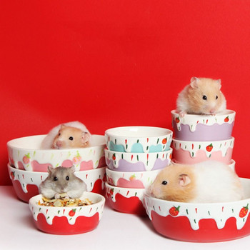 Hedgehog Ferret Ceramic Chinchilla Gerbil Feeding Food Dish Hamster Bowl Drinker Water Προμήθειες για κατοικίδια