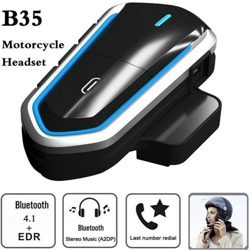 B35 Motociclete Cască Interfon Bluetooth 4.1 Căști Interfon Kit audio intercomunicator interfon motocicletă мотошлем