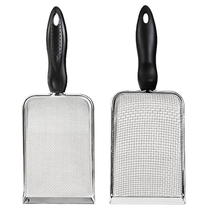 Roplių kaušeliai terariumo patalynės substrato smėlio sijotuvas nerūdijančio plieno smulkaus tinklelio mažo naminių gyvūnėlių narvelio valymo kastuvas