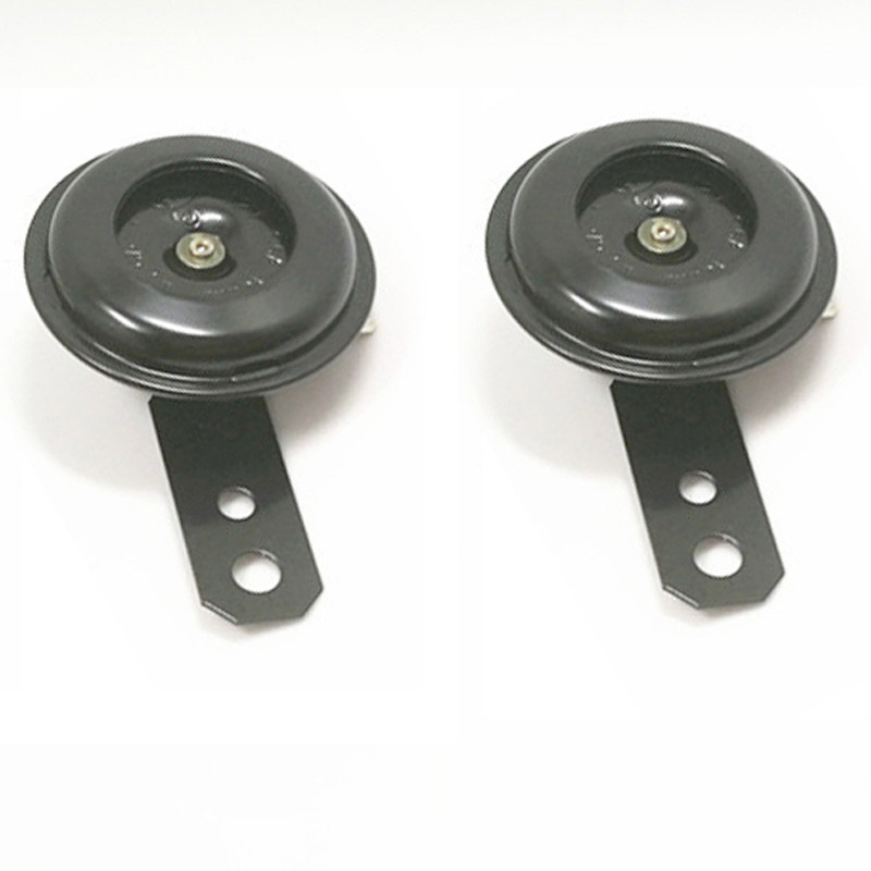 Kit claxon universal pentru motociclete Semnal de aer 12v 1.5A 105db Difuzoare rotunde cu claxon tare rezistente la apă pentru scooter, ciclomotor, Dirt Bike ATV