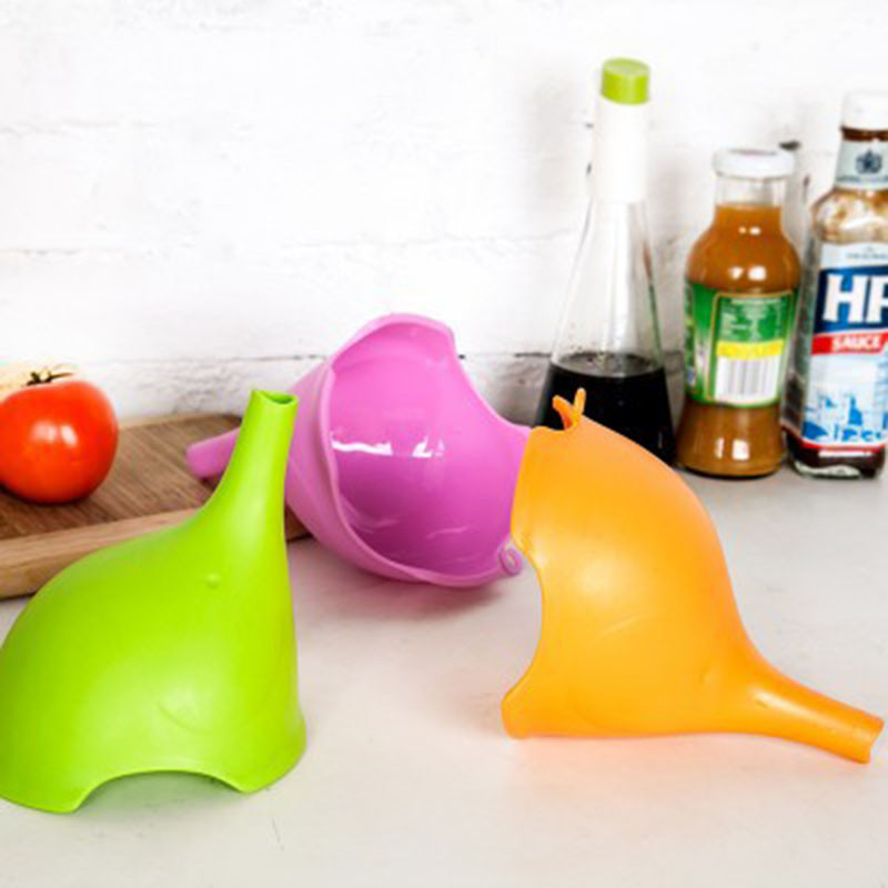 1 vnt mielas dramblio plastikinis piltuvas virtuvės universalus sojos padažas vyno vandens skysčio dozavimo įrankis