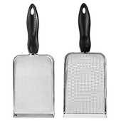 Roplių smėlio kaušelis nerūdijančio plieno smulkaus tinklelio metalo smėlio kastuvas Terariumo substrato kraiko valiklis kampiniai kaušeliai G5AB