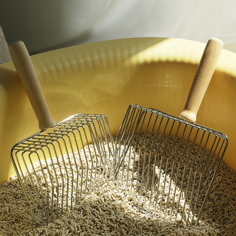 Didelio dydžio nerūdijančio plieno kačių kraiko kastuvas Kačių mėšlo kastuvas Roplių smėlio kastuvas tinklelis mėšlo šaukštas naminių gyvūnėlių valymo įrankiai