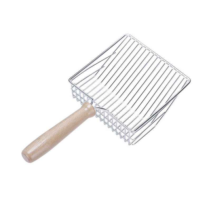 Didelio dydžio nerūdijančio plieno kačių kraiko kastuvas Kačių mėšlo kastuvas Roplių smėlio kastuvas tinklelis mėšlo šaukštas naminių gyvūnėlių valymo įrankiai