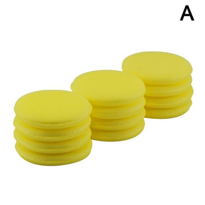 12 vnt. didelio tankio automobilių vaškavimo poliravimo putplasčio kempinė, detalizuojanti padėklą, kietėjanti automobilio kempinė, poliruojanti vaškinė automobilių aplikatoriaus įrankiai ir K4P0