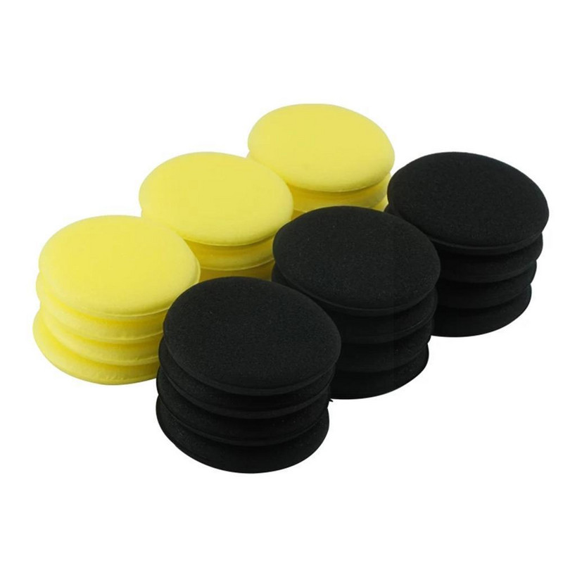 12 vnt. didelio tankio automobilių vaškavimo poliravimo putplasčio kempinė, detalizuojanti padėklą, kietėjanti automobilio kempinė, poliruojanti vaškinė automobilių aplikatoriaus įrankiai ir K4P0