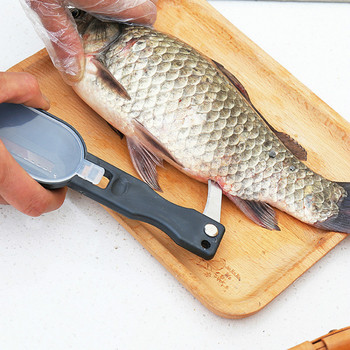 Четка за рибена кожа Бързо премахване на рибени люспи Скрепер Ренде Инструмент за скалиране на риба Нож за риболов Инструменти за почистване Кухненски аксесоар за готвене