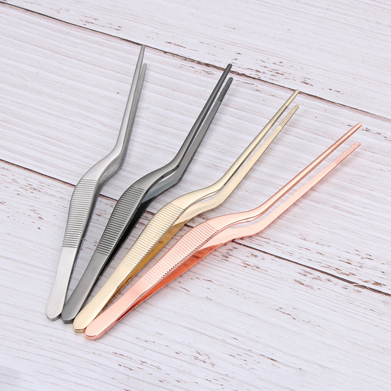 1vnt. 14 cm nerūdijančio plieno pincetas, virėjas maisto pincetas, kepsninė, kepsninės žnyplės, patiekimas, pristatymas, virtuvės įrankiai, gaminimas