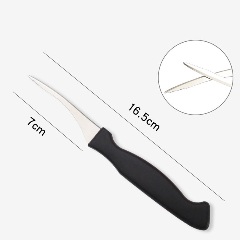 1 vnt nerūdijančio plieno krevečių vielos peilis virtuvės įrankis jūros gėrybių įrankiai PP rankena 3 spalvų nešiojamas krevečių linijos valiklis