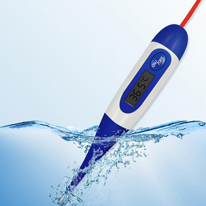 Veterinarinis elektroninis termometras LCD ekranas Minkštos galvos termometras su NTC jutikliu kiaulių šunų galvijai avis katė