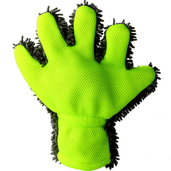Водоустойчива автомивка Микрофибърни ръкавици от шенил Дебела ръкавица за почистване на кола Восък Четка за детайли Автомобилна грижа Двулицева ръкавица